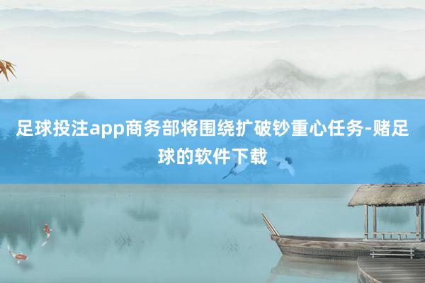 足球投注app商务部将围绕扩破钞重心任务-赌足球的软件下载